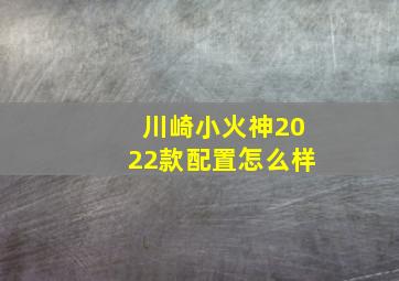 川崎小火神2022款配置怎么样