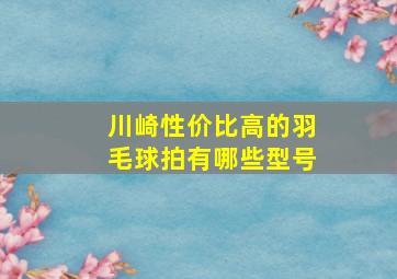 川崎性价比高的羽毛球拍有哪些型号