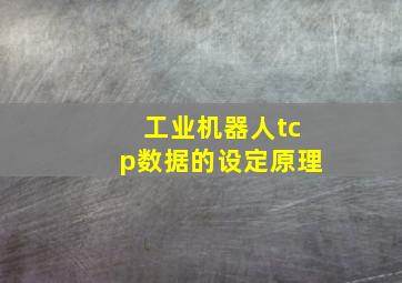 工业机器人tcp数据的设定原理