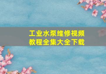 工业水泵维修视频教程全集大全下载