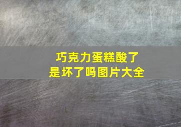 巧克力蛋糕酸了是坏了吗图片大全