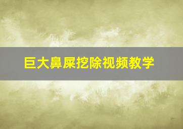 巨大鼻屎挖除视频教学