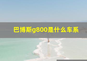 巴博斯g800是什么车系