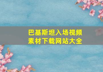 巴基斯坦入场视频素材下载网站大全