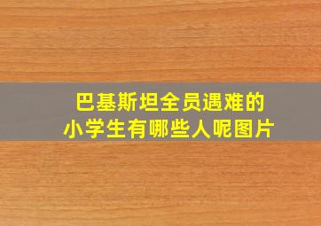 巴基斯坦全员遇难的小学生有哪些人呢图片