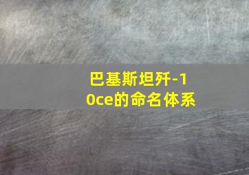 巴基斯坦歼-10ce的命名体系