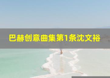 巴赫创意曲集第1条沈文裕