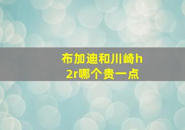 布加迪和川崎h2r哪个贵一点