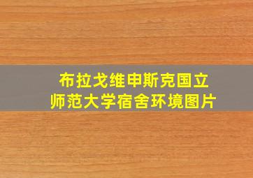 布拉戈维申斯克国立师范大学宿舍环境图片