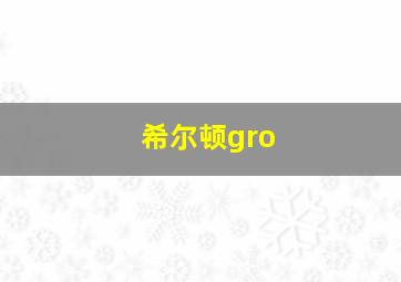 希尔顿gro