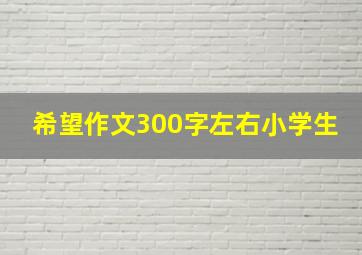 希望作文300字左右小学生