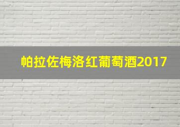 帕拉佐梅洛红葡萄酒2017