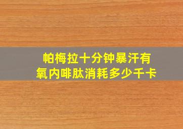 帕梅拉十分钟暴汗有氧内啡肽消耗多少千卡