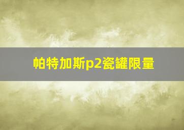 帕特加斯p2瓷罐限量