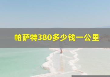 帕萨特380多少钱一公里