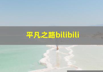 平凡之路bilibili