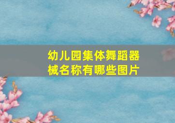 幼儿园集体舞蹈器械名称有哪些图片