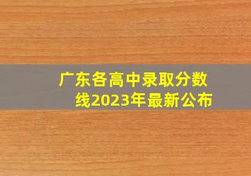 广东各高中录取分数线2023年最新公布