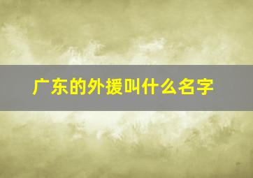 广东的外援叫什么名字