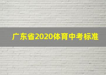 广东省2020体育中考标准