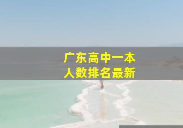 广东高中一本人数排名最新