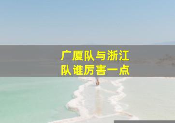 广厦队与浙江队谁厉害一点