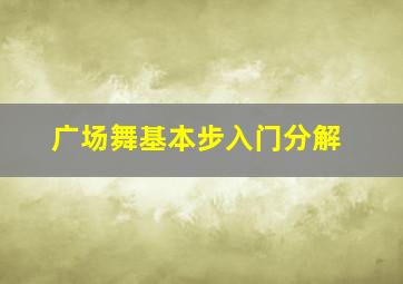 广场舞基本步入门分解