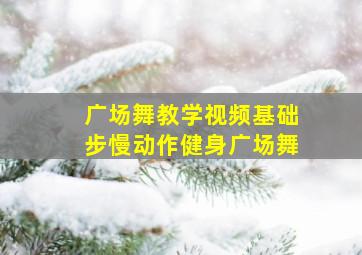 广场舞教学视频基础步慢动作健身广场舞