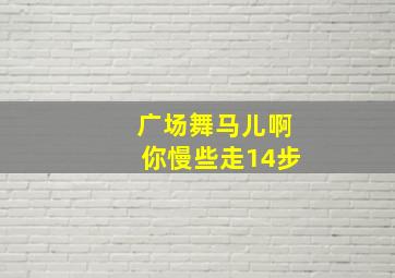 广场舞马儿啊你慢些走14步