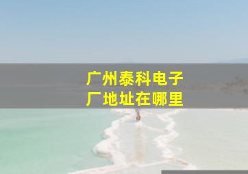 广州泰科电子厂地址在哪里