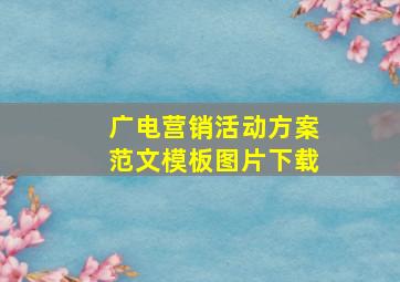 广电营销活动方案范文模板图片下载