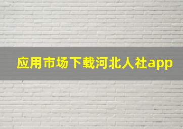 应用市场下载河北人社app