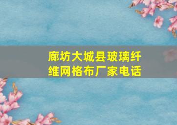 廊坊大城县玻璃纤维网格布厂家电话