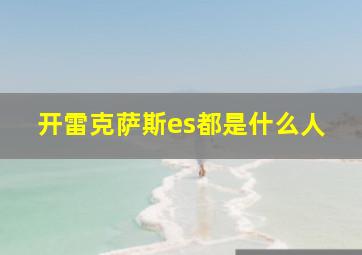 开雷克萨斯es都是什么人