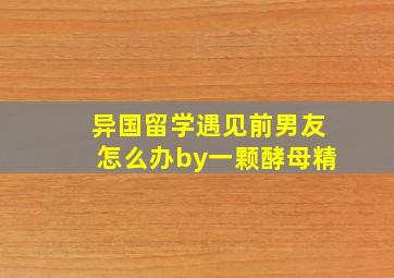 异国留学遇见前男友怎么办by一颗酵母精