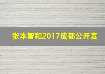 张本智和2017成都公开赛