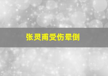 张灵甫受伤晕倒