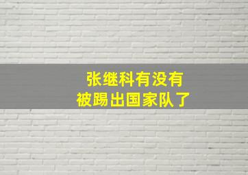 张继科有没有被踢出国家队了