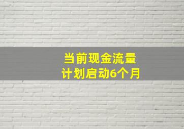 当前现金流量计划启动6个月