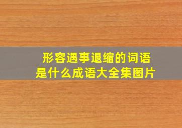 形容遇事退缩的词语是什么成语大全集图片