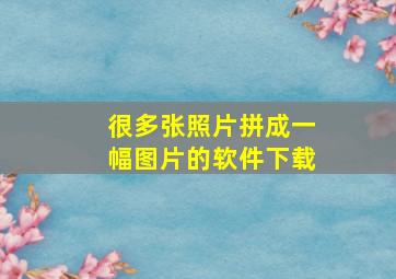 很多张照片拼成一幅图片的软件下载