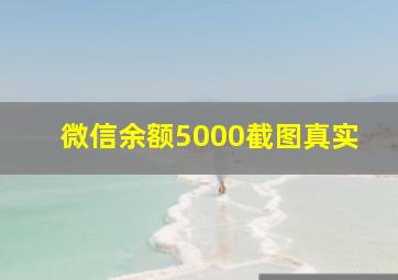 微信余额5000截图真实