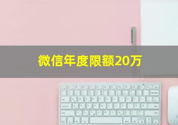 微信年度限额20万