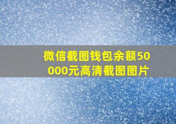 微信截图钱包余额50000元高清截图图片