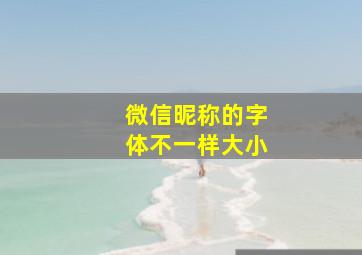 微信昵称的字体不一样大小