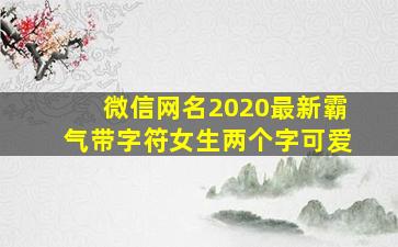 微信网名2020最新霸气带字符女生两个字可爱