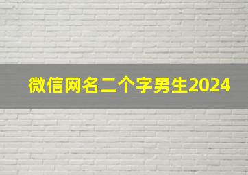 微信网名二个字男生2024