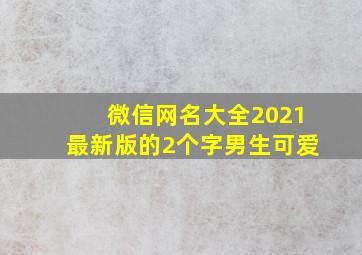 微信网名大全2021最新版的2个字男生可爱