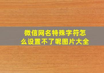 微信网名特殊字符怎么设置不了呢图片大全