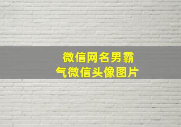 微信网名男霸气微信头像图片